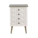 Mesilla Noche Blanca Actual 4 Cajones  Serie Arpentis
