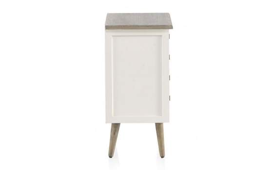 Mesilla Noche Blanca Actual 4 Cajones  Serie Arpentis