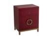 Mesilla Noche Estilo Oriental Rojo 1Cajon Puertas Abrisl
