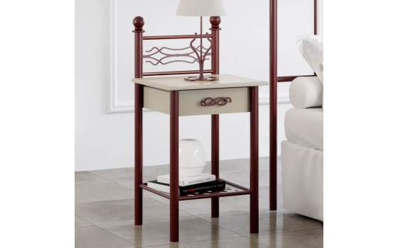 Mesilla noche Forja Madera Julia