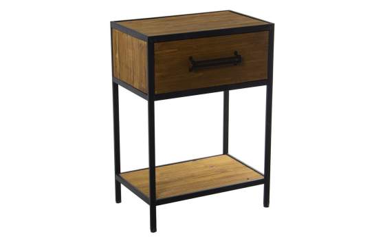 Mesilla Noche Rustica Industrial 1 Cajon Serie Faranta