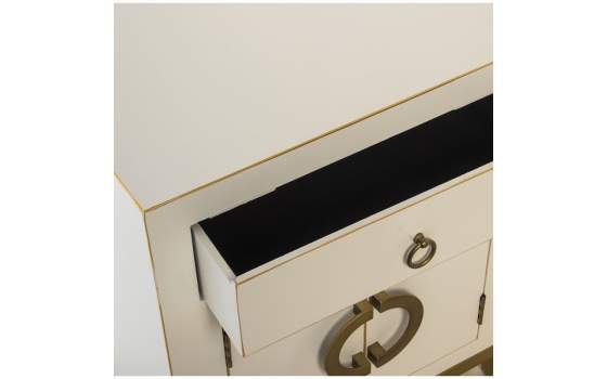 Mesilla Oriental Blanca Estilo Actual 1 Cajon Puertas Abrisl