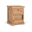 Mesita 1 Cajon Madera Maciza con 1 Puerta de Lamas Ardisna