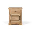 Mesita 1 Cajon Madera Maciza con 1 Puerta de Lamas Ardisna