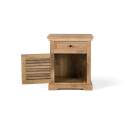 Mesita 1 Cajon Madera Maciza con 1 Puerta de Lamas Ardisna