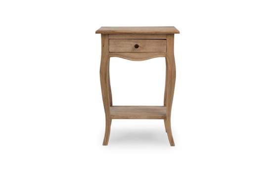 Mesita 1 Cajon y Repisa Industrial Natural Serie Agliata