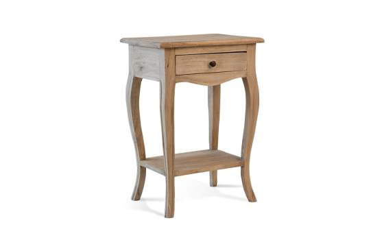 Mesita 1 Cajon y Repisa Industrial Natural Serie Agliata