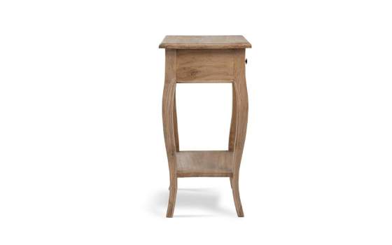 Mesita 1 Cajon y Repisa Industrial Natural Serie Agliata