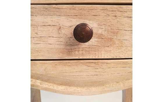 Mesita 1 Cajon y Repisa Industrial Natural Serie Agliata