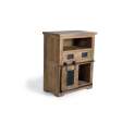 Mesita 1 Puerta Corredera 2 Cajones Estilo Industrial Aibiri