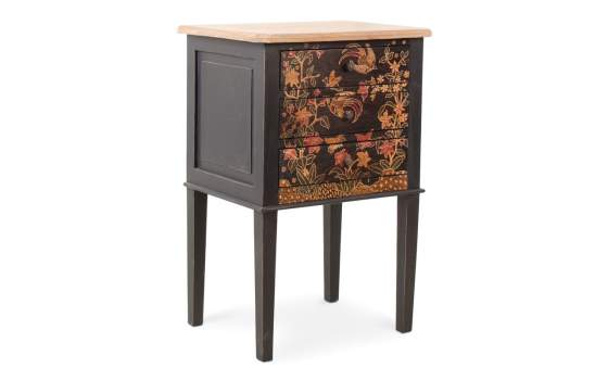 Mesita 3 Cajones Decorados Orientales Serie Batic