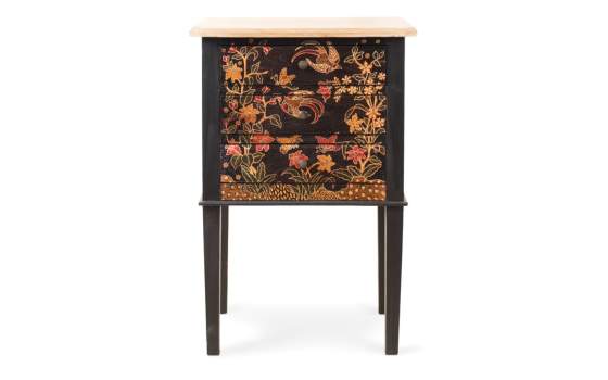 Mesita 3 Cajones Decorados Orientales Serie Batic