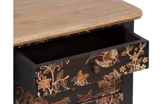 Mesita 3 Cajones Decorados Orientales Serie Batic