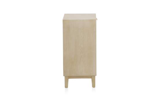 Mesita Alta Diseño 1 Cajon 1 Puerta Roble Marfil Serie Adresas