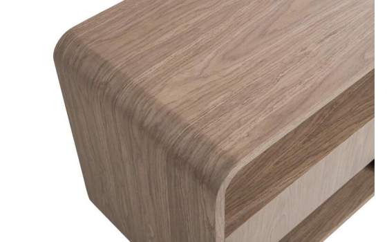 Mesita Auxiliar 2 Estantes Moderna Serie Ligna