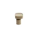 Mesita Auxiliar Moderna 1 Cajon Color Taupe Brillo Serie Amalfi