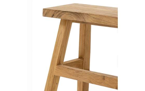 Mesita Auxiliar Rustica de Teca Natural Reciclada Serie Alogny Mesita Auxiliar Rustica de Teca Natural Reciclada Serie Alogny