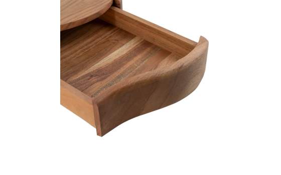 Mesita Colgante 1 Cajon Acacia Forma Irregular Serie Adrum Mesita Colgante 1 Cajon Acacia Forma Irregular Serie Adrum