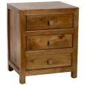Mesita Colonial 3 Cajones Madera Maciza Serie Albre