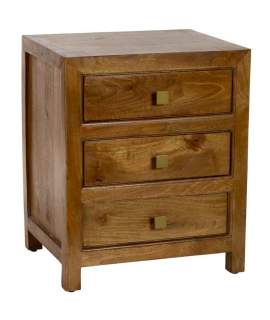Mesita Colonial 3 Cajones Madera Maciza Serie Albre