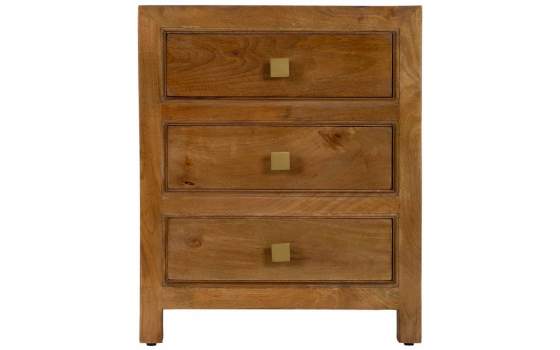 Mesita Colonial 3 Cajones Madera Maciza Serie Albre