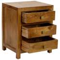 Mesita Colonial 3 Cajones Madera Maciza Serie Albre