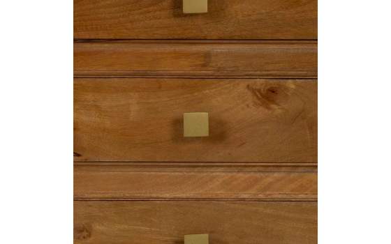 Mesita Colonial 3 Cajones Madera Maciza Serie Albre