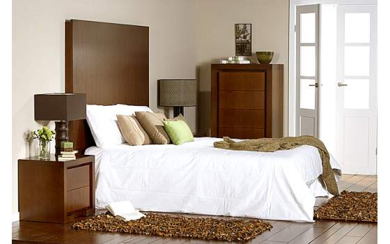 2 Mesita Colonial Actual 2 Cajones Madera Castaño Serie Arbeiza