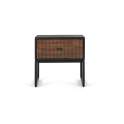 Mesita de Dormitorio 1 Cajon Acanalado Estilo Industrial Ariost