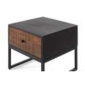 Mesita de Dormitorio 1 Cajon Acanalado Estilo Industrial Ariost