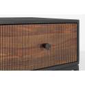 Mesita de Dormitorio 1 Cajon Acanalado Estilo Industrial Ariost