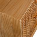Mesita de Dormitorio 3 Cajones Madera Natural Tallada Ardoll