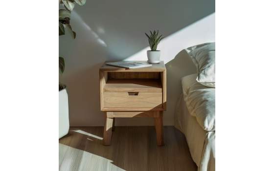 Mesita de Noche 1 Cajon Estilo Nordico Serie Scandi Mesita de Noche 1 Cajon Estilo Nordico Serie Scandi