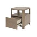 Mesita de Noche 1 Cajon y Estante Fresno Lavado Serie Lennier