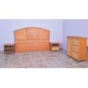 Mesita de Noche 1 Estante 1 Cajon Rattan Madera Actual Atarda