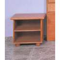 Mesita de Noche 1 Estante Rattan Madera Actual Serie Atarda