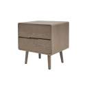 Mesita de Noche 2 Cajones Fresno Lavado Serie Ivants