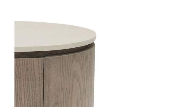 Mesita de Noche 2 Cajones Fresno Lavado Serie London