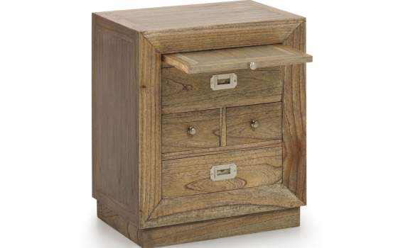 Mesita de Noche 4 Cajones Colonial Serie Merapi