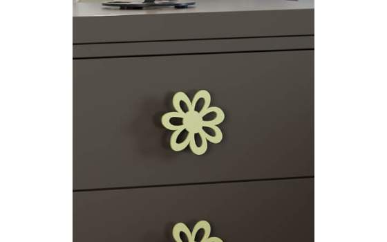 Mesita de Noche Actual con 3 Cajones en 2 Tamaños Serie Isaura