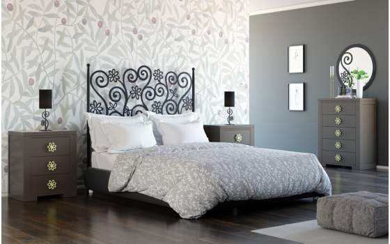 Mesita de Noche Actual con 3 Cajones en 2 Tamaños Serie Isaura