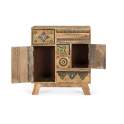 Mesita de Noche Estilo Oriental de Madera Maciza Serie Alpuin Mesita de Noche Estilo Oriental de Madera Maciza Serie Alpuin