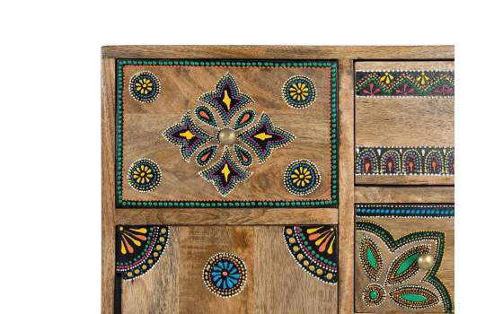 Mesita de Noche Estilo Oriental de Madera Maciza Serie Alpuin Mesita de Noche Estilo Oriental de Madera Maciza Serie Alpuin