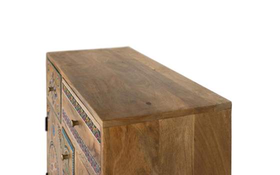 Mesita de Noche Estilo Oriental de Madera Maciza Serie Alpuin Mesita de Noche Estilo Oriental de Madera Maciza Serie Alpuin