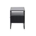 Mesita de Noche Industrial 1 Cajon Madera Metal Baillet