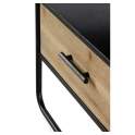 Mesita de Noche Industrial 1 Cajon Madera Metal Baillet