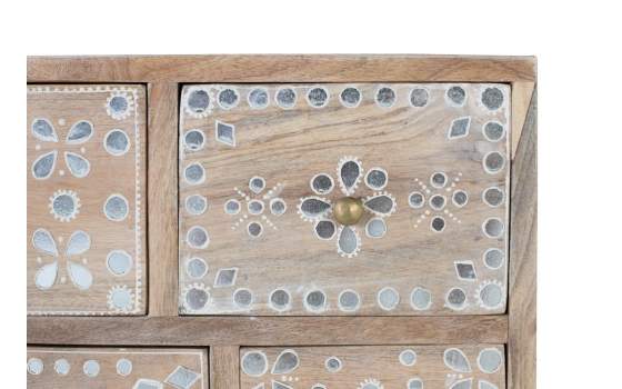 Mesita  de Noche Madera Mango 5 Cajones Serie Avriut