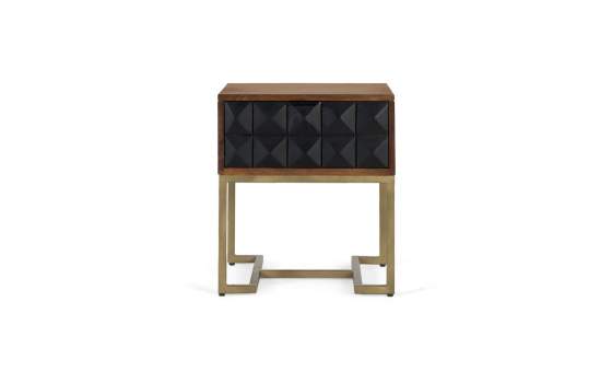 Mesita de Noche Moderna 1 Cajon Madera Mango Angiot