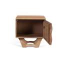 Mesita de Noche Rstica Madera Acacia 1 Puerta Natild