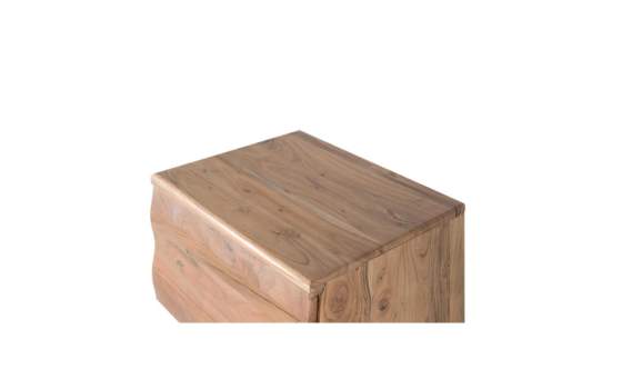 Mesita de Noche Rstica Madera Acacia 1 Puerta Natild
